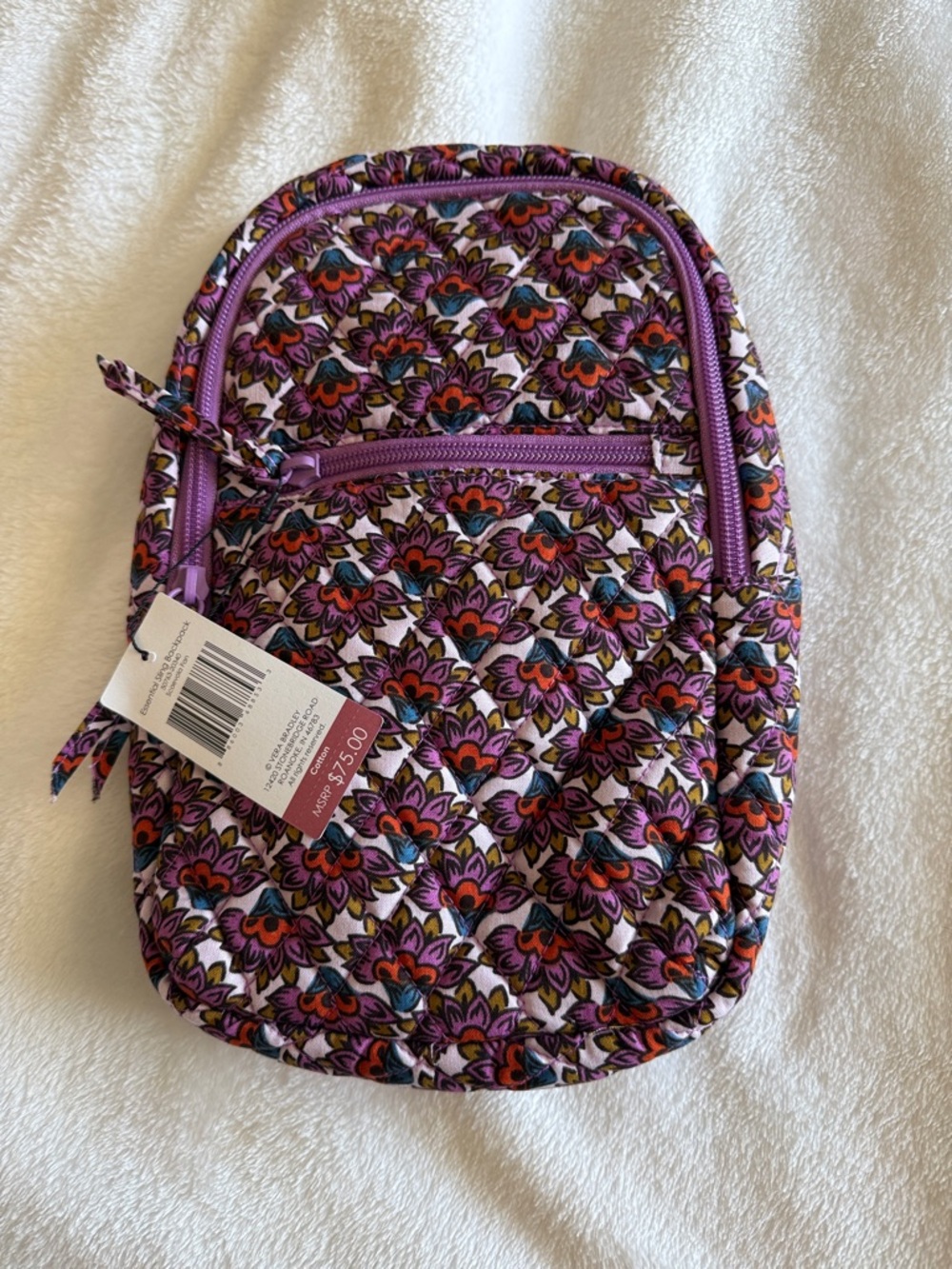 Vera Bradley Purple Floral Back Pack